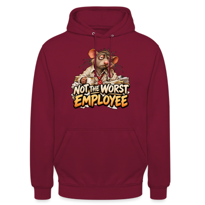 CityShirts - Hoodie - Not the worst employee - CS020 - bordeaux