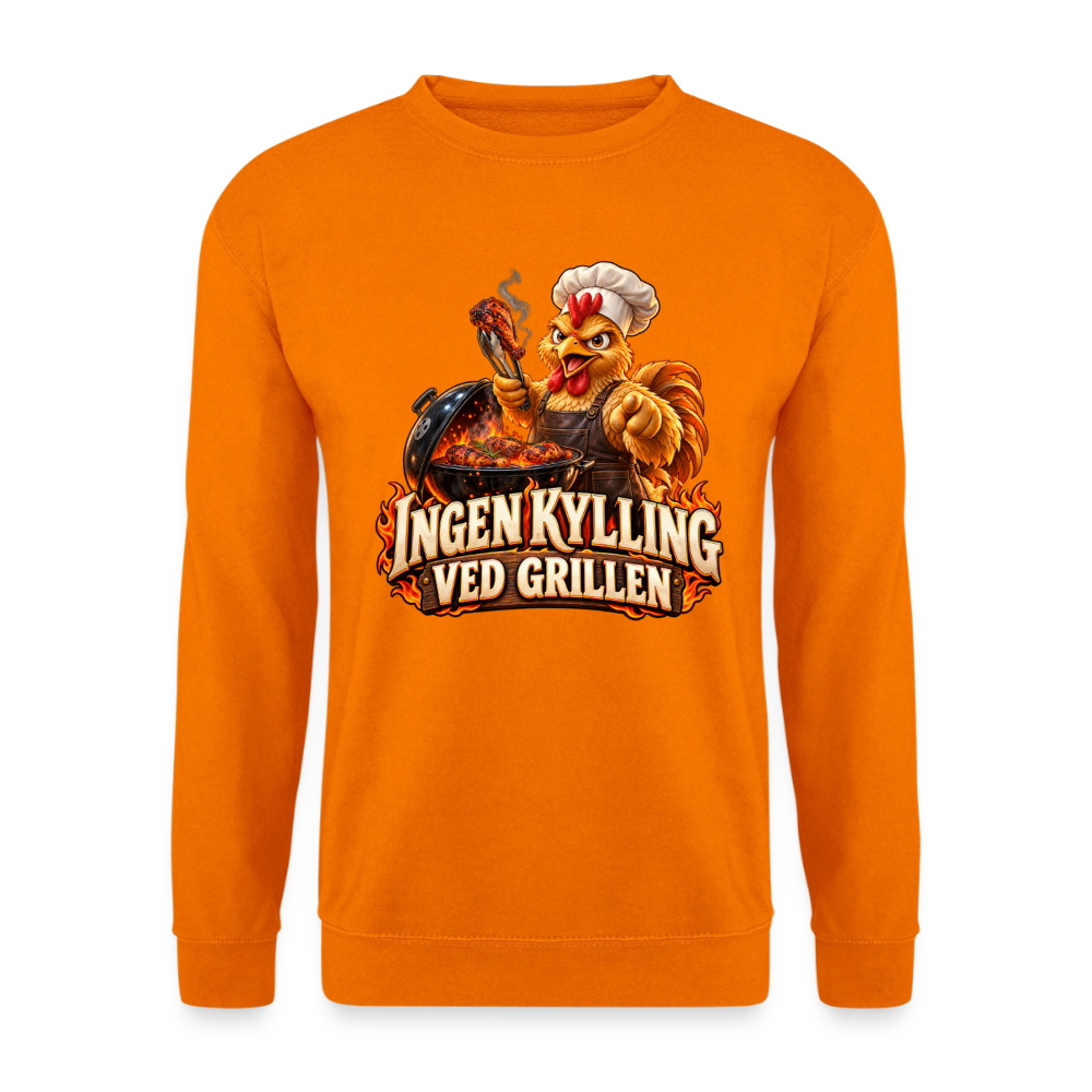 CityShirts - Sweatshirt - Ingen kylling ved grillen - CS054 - orange