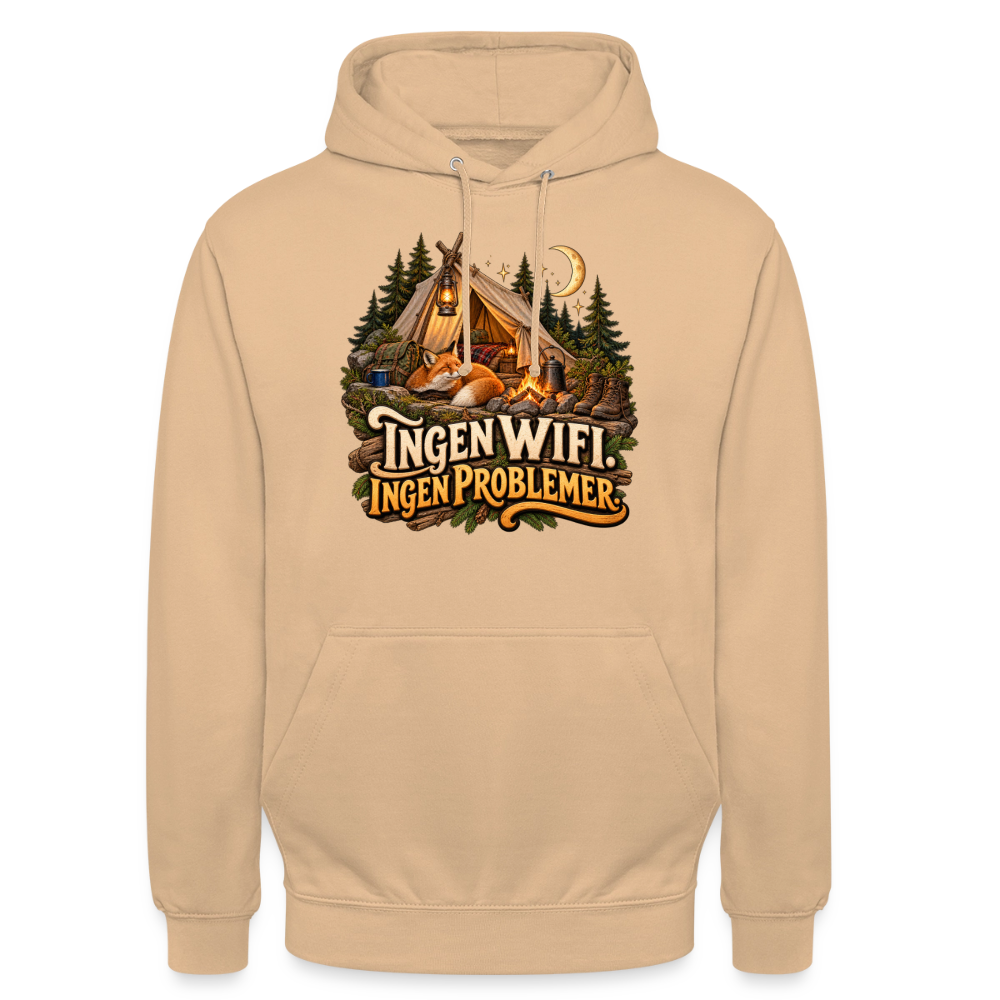 CityShirts - Hoodie - Ingen WiFi. Ingen problemer. - CS036 - fersken