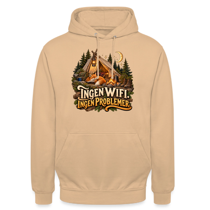 CityShirts - Hoodie - Ingen WiFi. Ingen problemer. - CS036 - fersken