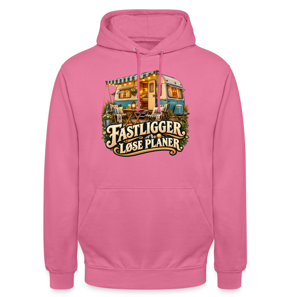 CityShirts - Hoodie - Fastligger. Løse planer. - CS031 - pink