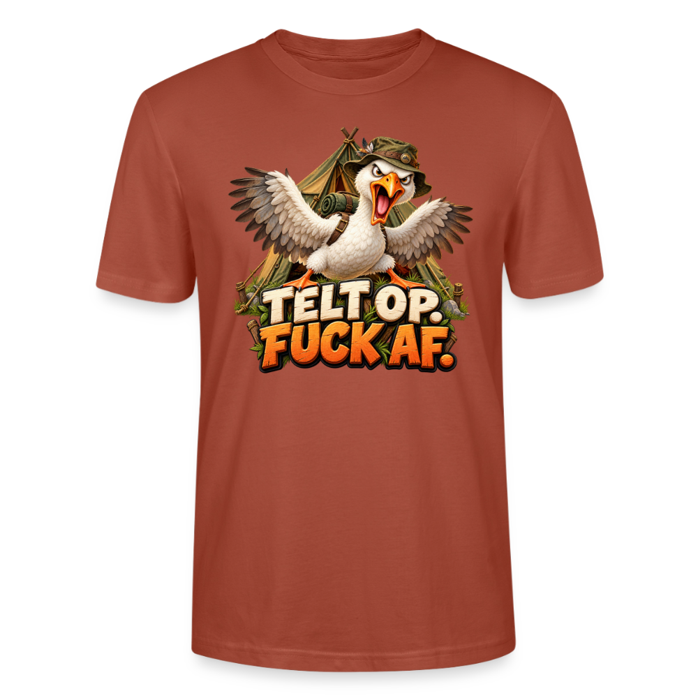CityShirts - T-shirt - Telt op. Fuck af. - CS037 - terrakotta