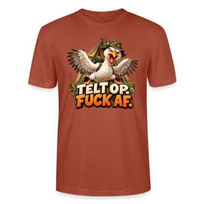CityShirts - T-shirt - Telt op. Fuck af. - CS037 - terrakotta