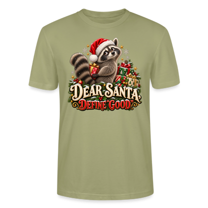 CityShirts - T-shirt - Dear Santa, define good – julevaskebjørn - CS028 - grågrøn