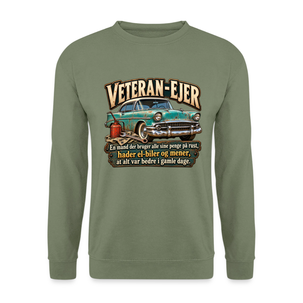 CityShirts - Sweatshirt - Veteran-ejer - CS017 - militærgrøn