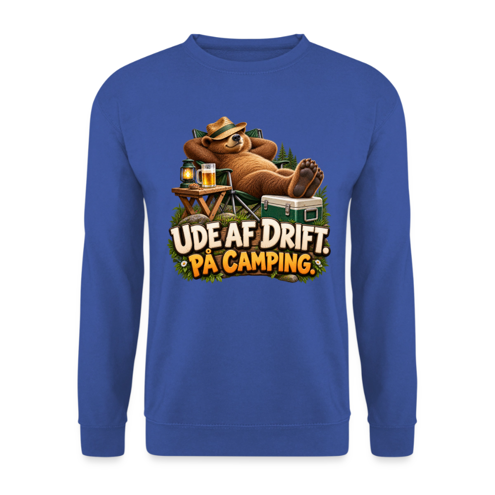 CityShirts - Sweatshirt - Ude af drift. På camping. - CS035 - kongeblå