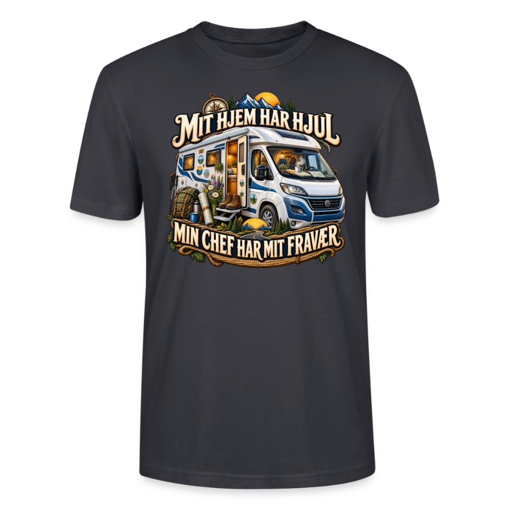 CityShirts - T-shirt - Mit hjem har hjul – Min chef har mit fravær - CS040 - mørk gråblå