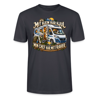 CityShirts - T-shirt - Mit hjem har hjul – Min chef har mit fravær - CS040 - mørk gråblå