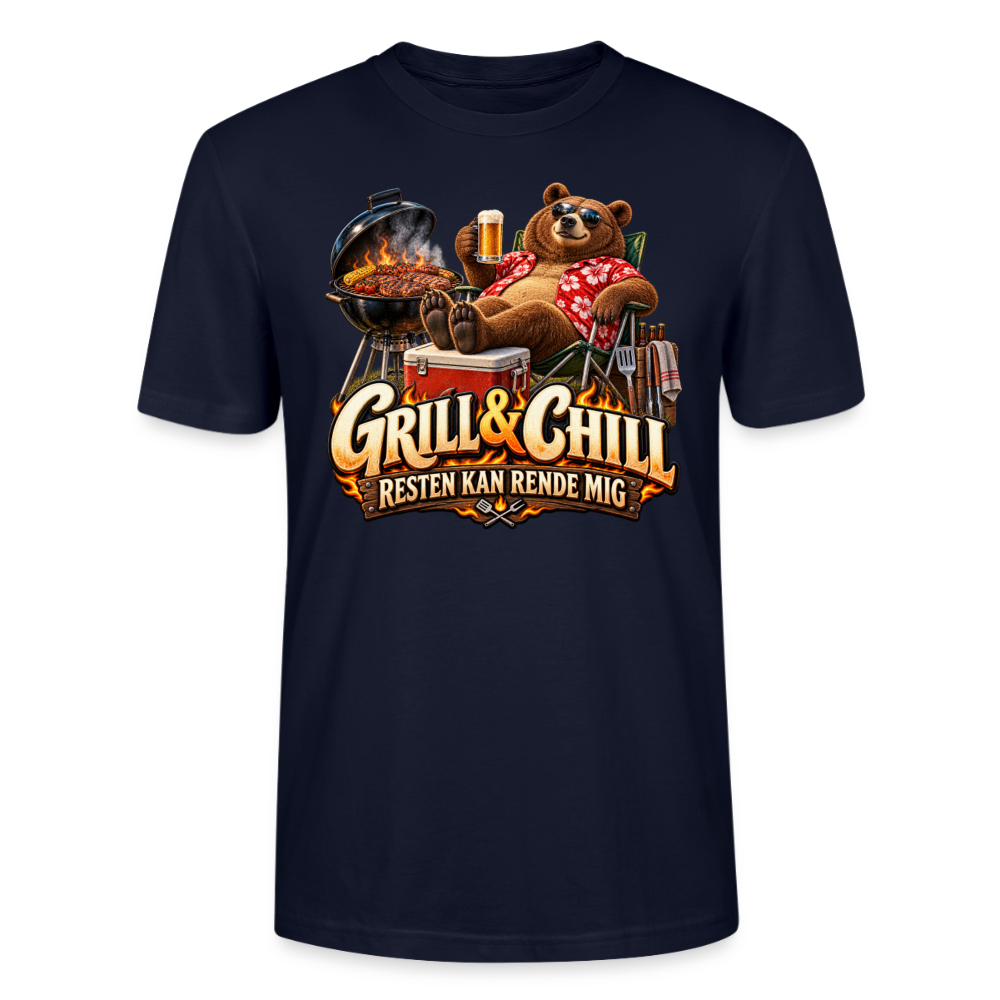 CityShirts - T-shirt - Grill & Chill – Resten kan rende mig - CS049 - marineblå