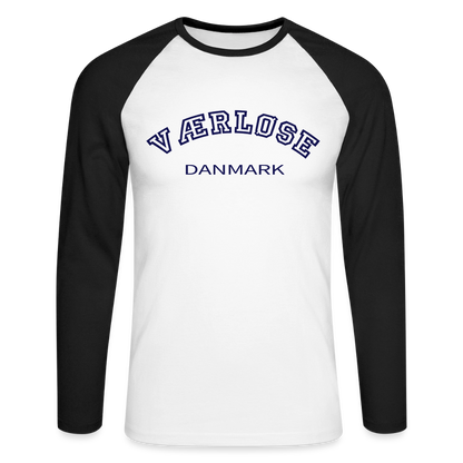 CityShirt - Baseball T-Shirt - Værløse - hvid/sort