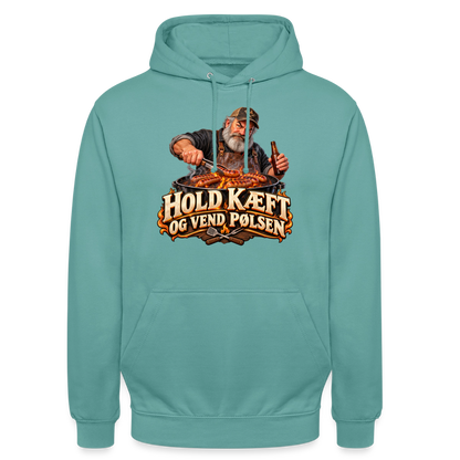 CityShirts - Hoodie - Hold kæft og vend pølsen - CS045 - pastelturkis