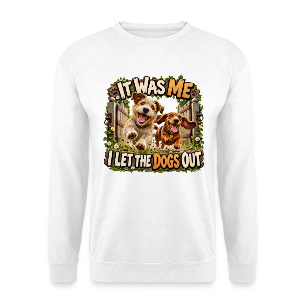 CityShirts - Sweatshirt - It was me – I let the dogs out - CS013 - hvid