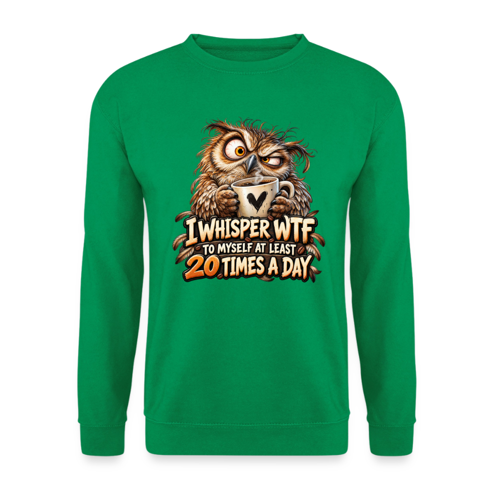 CityShirts - Sweatshirt - I whisper WTF to myself - CS011 - kelly grøn