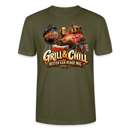 CityShirts - T-shirt - Grill & Chill – Resten kan rende mig - CS049 - khaki