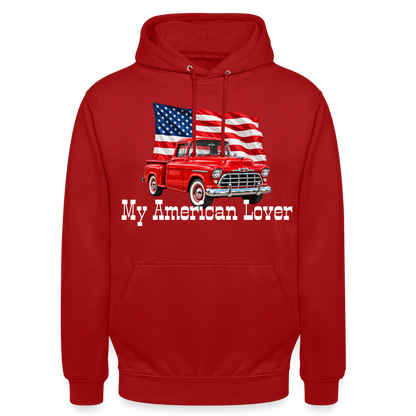 CityShirts - Hoodie - US Car - rød