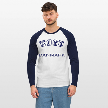 CityShirt - Baseball T-Shirt - Køge - hvid/marineblå