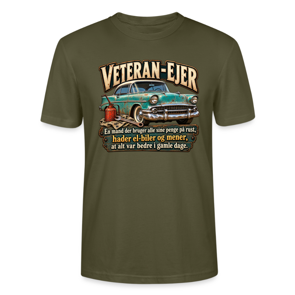 CityShirts - T-shirt - Veteran-ejer - CS017 - khaki