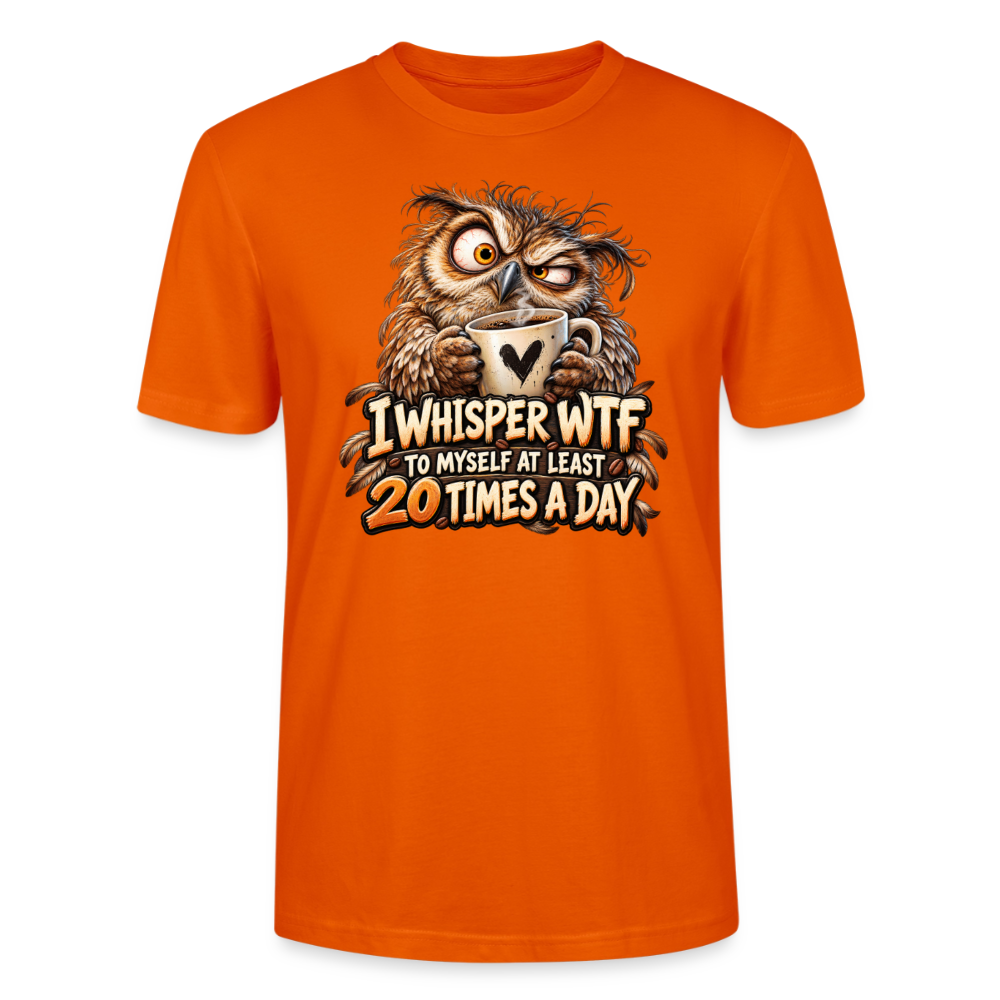 CityShirts - T-shirt - I whisper WTF to myself - CS011 - mørk orange