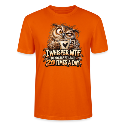 CityShirts - T-shirt - I whisper WTF to myself - CS011 - mørk orange