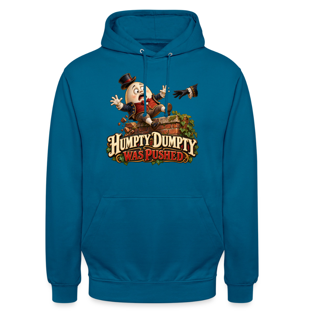 CityShirts - Hoodie - Humpty Dumpty was pushed - CS016 - dybt havblå 