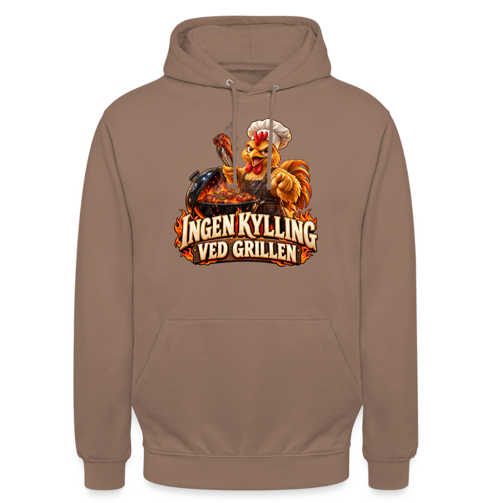 CityShirts - Hoodie - Ingen kylling ved grillen - CS054 - mokka