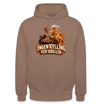 CityShirts - Hoodie - Ingen kylling ved grillen - CS054 - mokka