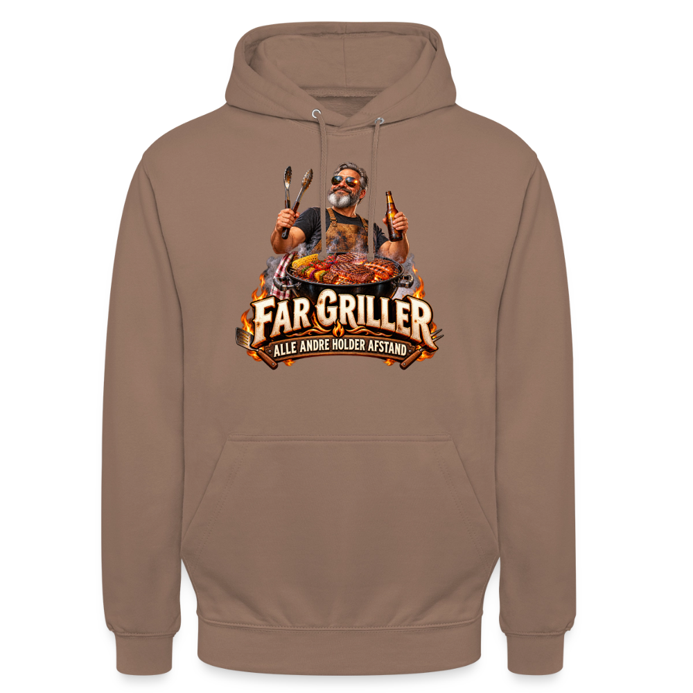 CityShirts - Hoodie - Far griller – Alle andre holder afstand - CS055 - mokka