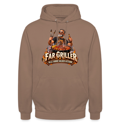 CityShirts - Hoodie - Far griller – Alle andre holder afstand - CS055 - mokka