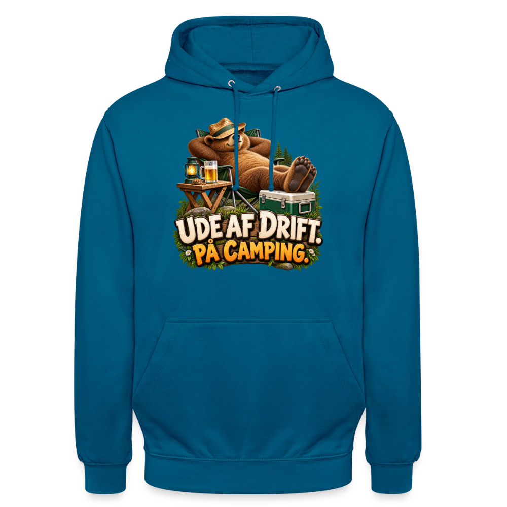 CityShirts - Hoodie - Ude af drift. På camping. - CS035 - dybt havblå 