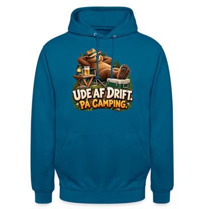 CityShirts - Hoodie - Ude af drift. På camping. - CS035 - dybt havblå 