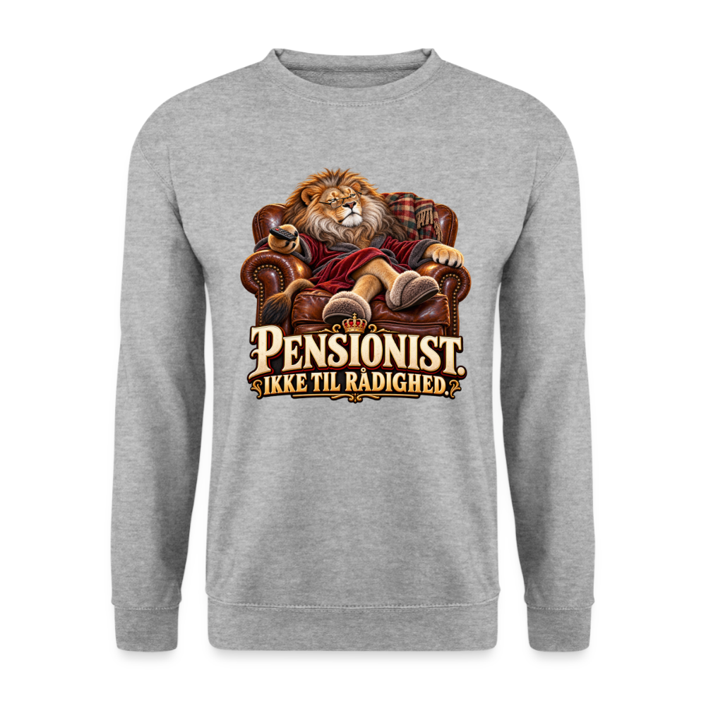CityShirts - Sweatshirt - Pensionist. Ikke til rådighed. - CS030 - hvidgrå meleret