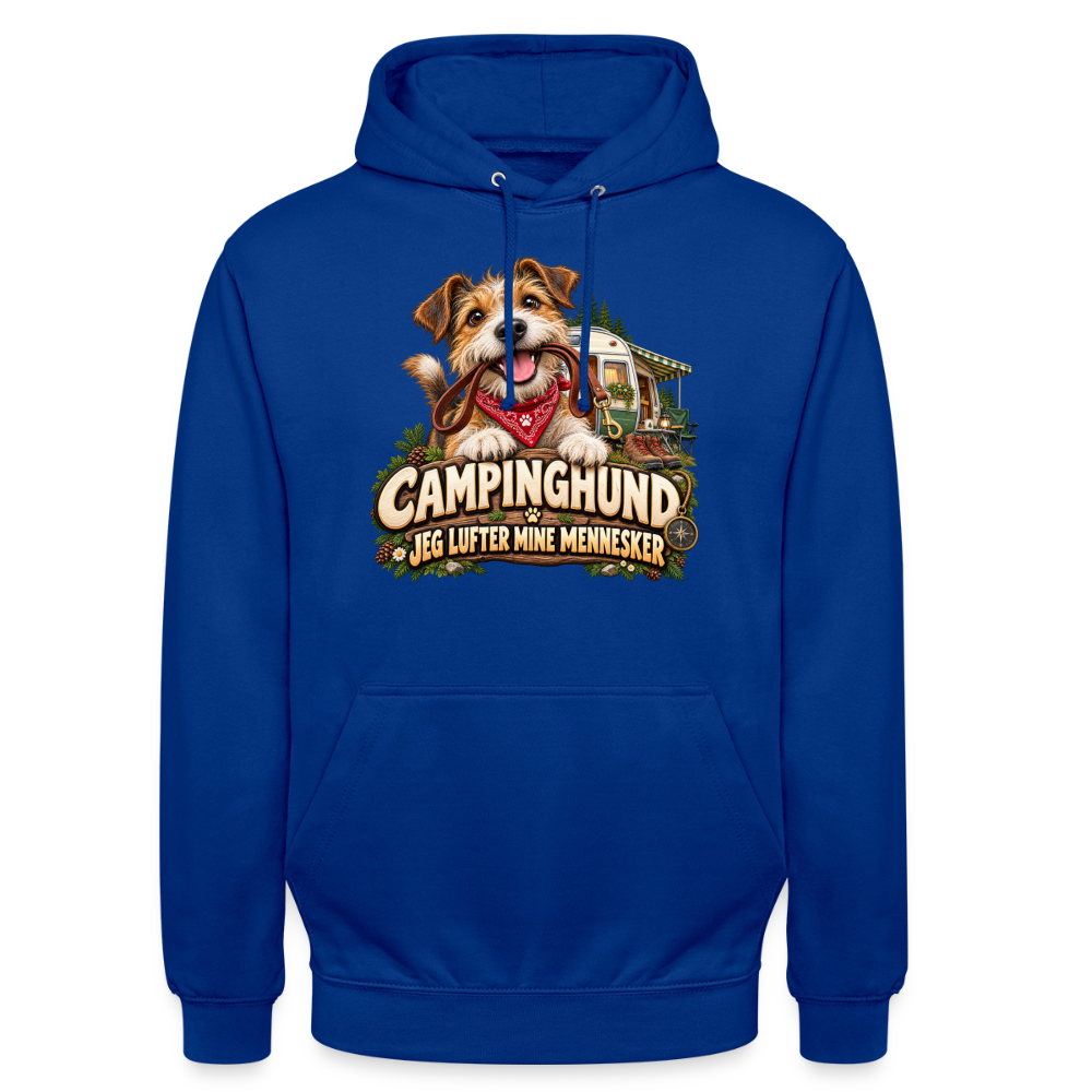 CityShirts - Hoodie - Campinghund – Jeg lufter mine mennesker - CS041 - kongeblå