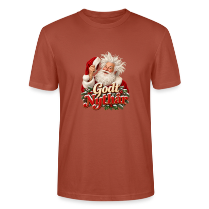 CityShirts - T-shirt - Godt Nythår – julemand med morgenhår - CS061 - terrakotta