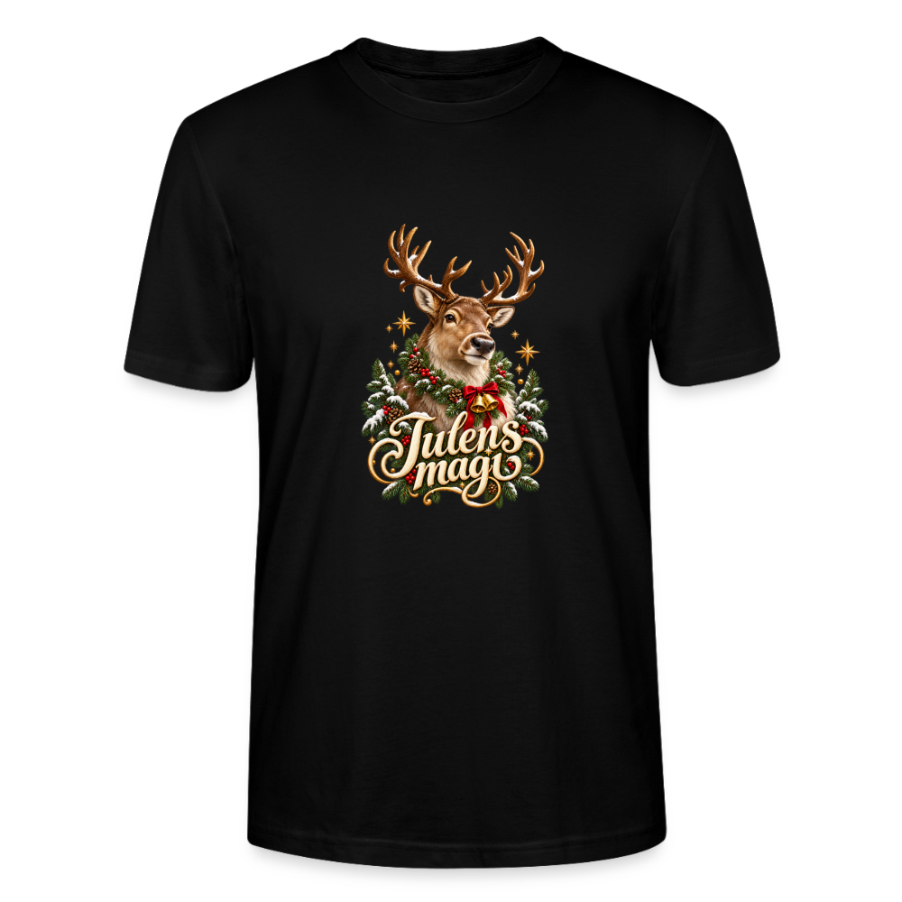 CityShirts - T-shirt - Julens magi – rensdyr - CS065 - sort