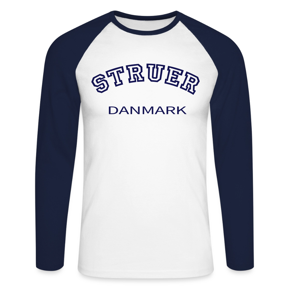 CityShirt - Baseball T-Shirt - Struer - hvid/marineblå