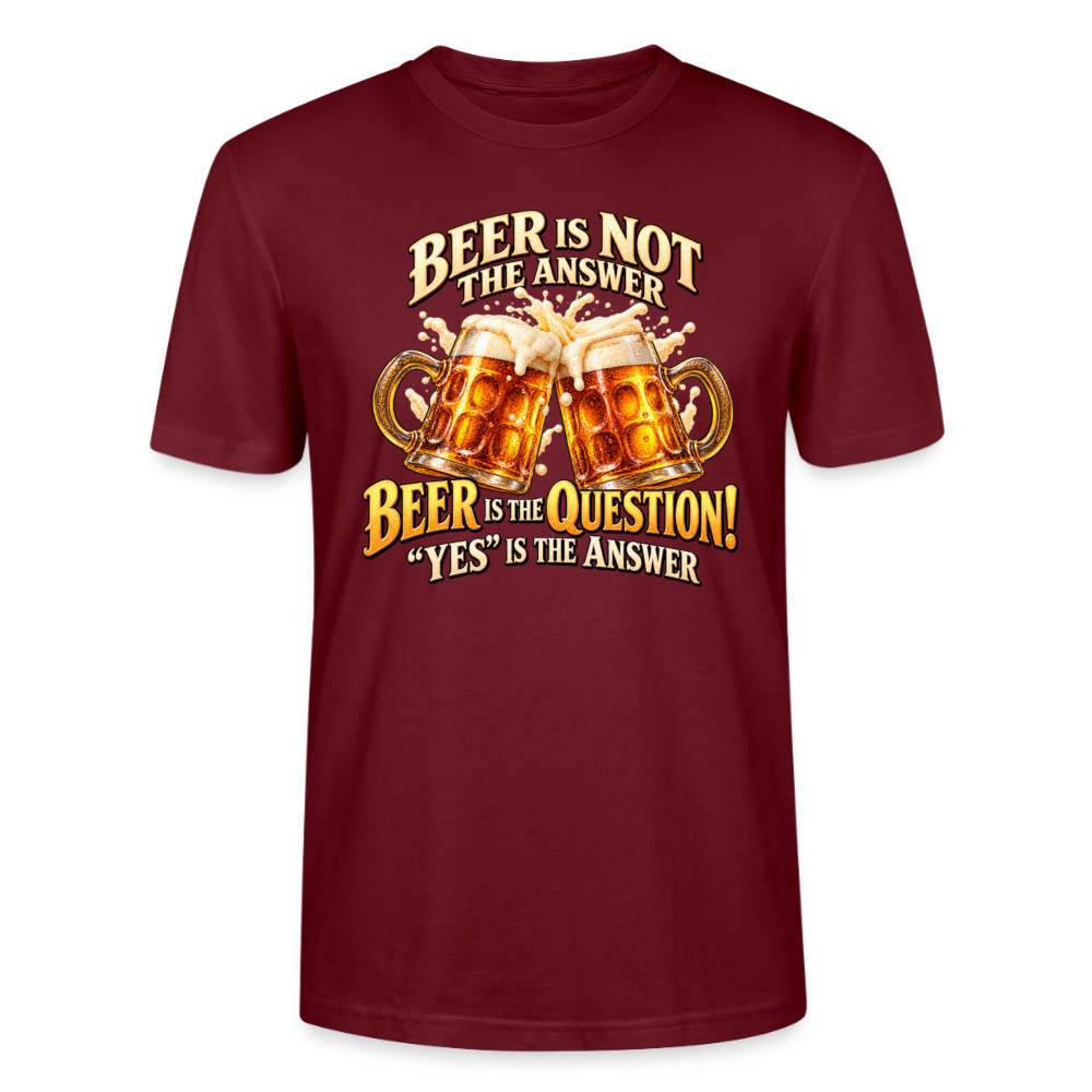 CityShirts - T-shirt - Beer - CS024 - burgunder-rød