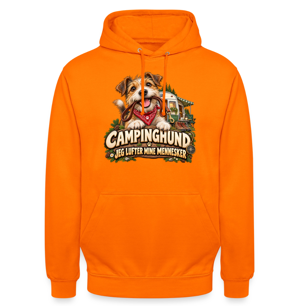 CityShirts - Hoodie - Campinghund – Jeg lufter mine mennesker - CS041 - orange