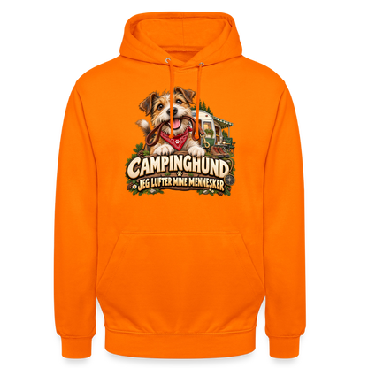 CityShirts - Hoodie - Campinghund – Jeg lufter mine mennesker - CS041 - orange