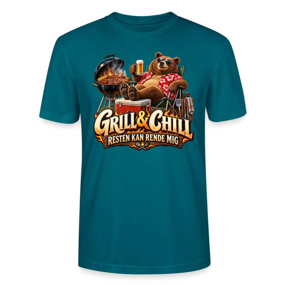 CityShirts - T-shirt - Grill & Chill – Resten kan rende mig - CS049 - havblå