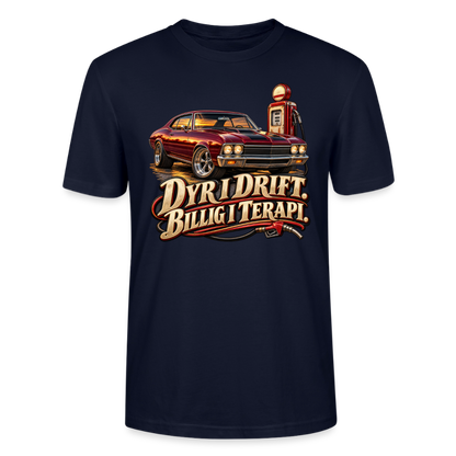 CityShirts - T-shirt - Dyr i drift. Billig i terapi. – V8 - CS029 - marineblå