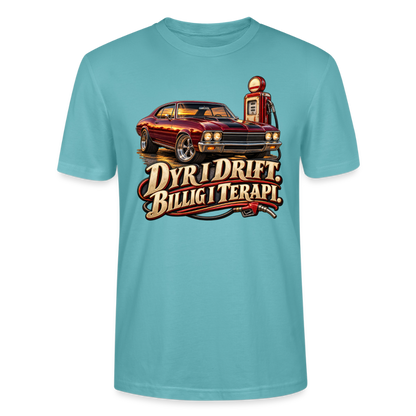 CityShirts - T-shirt - Dyr i drift. Billig i terapi. – V8 - CS029 - pastelturkis