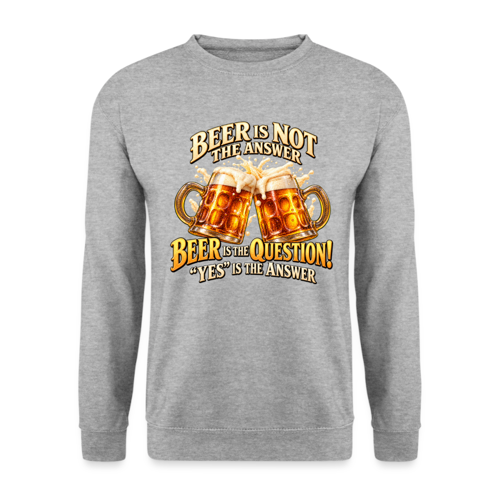 CityShirts - Sweatshirt - Beer - CS024 - hvidgrå meleret