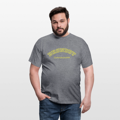 Herre-T-shirt - Brøndby - grafitgrå meleret