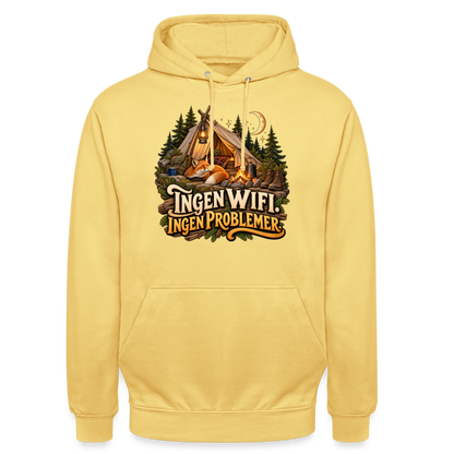 CityShirts - Hoodie - Ingen WiFi. Ingen problemer. - CS036 - citrongul