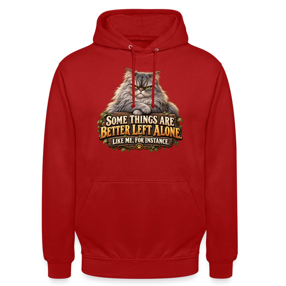 CityShirts - Hoodie - Better left alone – Like me, for instance - CS015 - rød