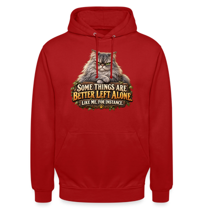 CityShirts - Hoodie - Better left alone – Like me, for instance - CS015 - rød
