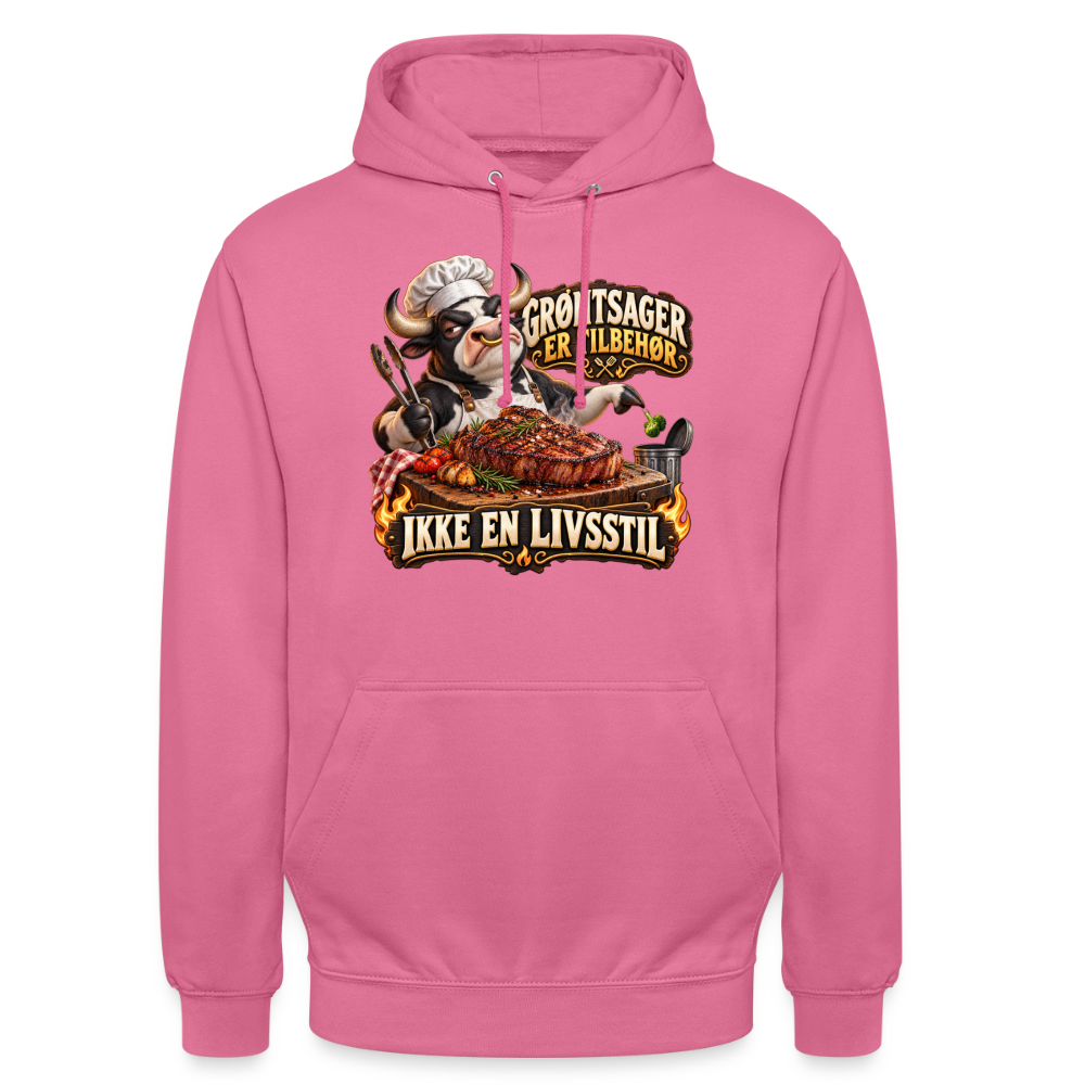 CityShirts - Hoodie - Grøntsager er tilbehør – Ikke en livsstil - CS053 - pink