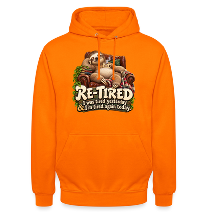 CityShirts - Hoodie - Re-tired – Tired again today - CS009 - orange