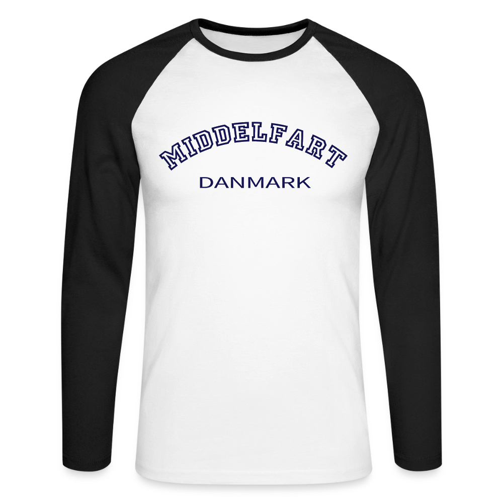 CityShirt - Baseball T-Shirt - Middelfart - hvid/sort