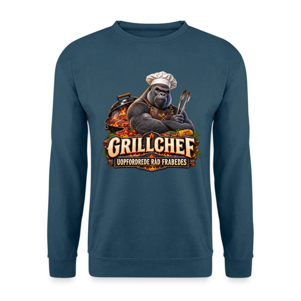 CityShirts - Sweatshirt - Grillchef – Uopfordrede råd frabedes - CS047 - indigoblå